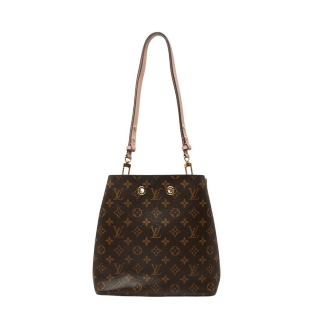 LOUIS VUITTON Authentic Brown Monogram Leather Noe Shoulder Bag